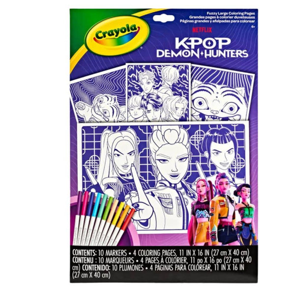 Core Coloring - Velours-Malbuch mit Filzstiften, K-Pop Demon Hunters (ab 6 Jahren)