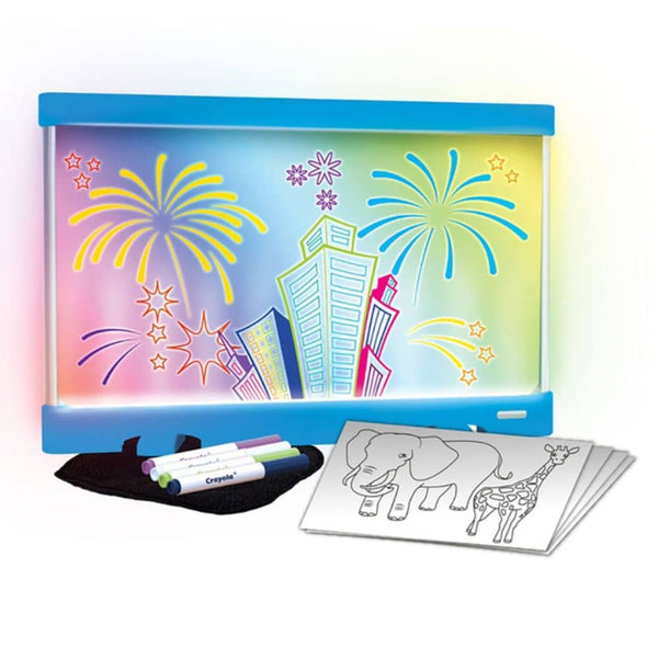 Colorvibe - LED-Leuchttafel zum Malen mit 10 Gel-Filzstiften - Blau