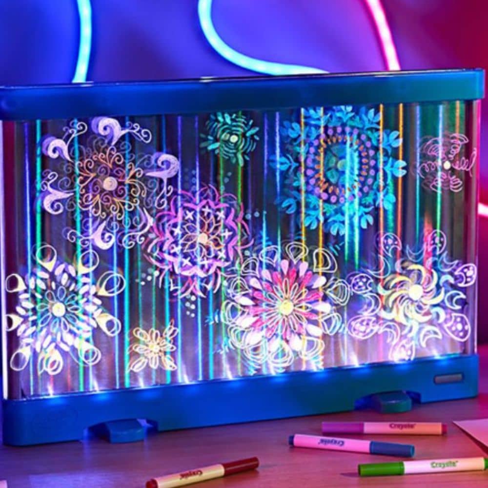 Colorvibe - LED-Leuchttafel zum Malen mit 10 Gel-Filzstiften - Blau
