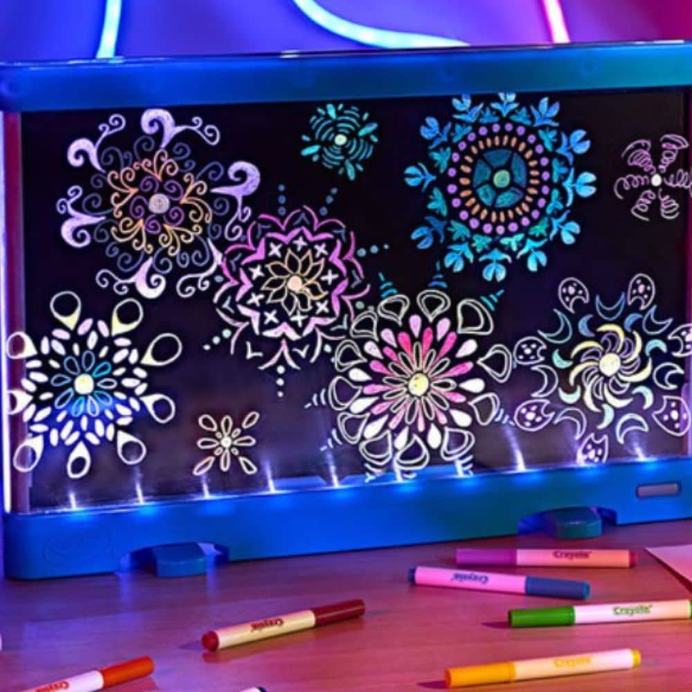 Colorvibe - LED-Leuchttafel zum Malen mit 10 Gel-Filzstiften - Blau