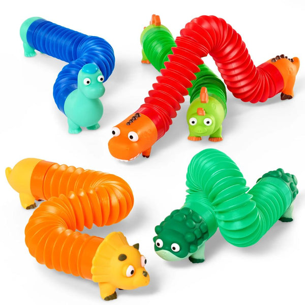 Battat Li'l Dino Buddies - zusammengesteckte Dinosaurier mit gedehnten Röhren