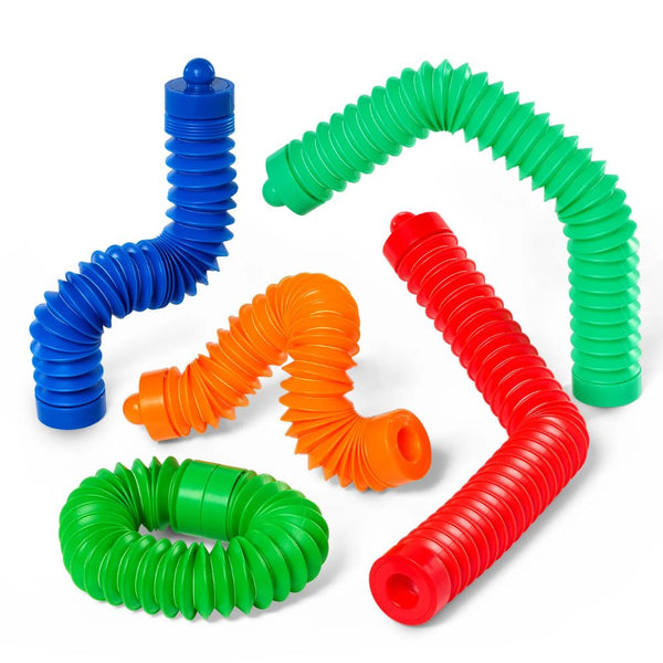 Battat Li'l Dino Buddies - flexible Sensorik-Röhren in verschiedenen Formen