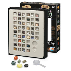 Mineraliensammlung für Kinder - Sammlung Gesteine & Mineralien (48 Steine)