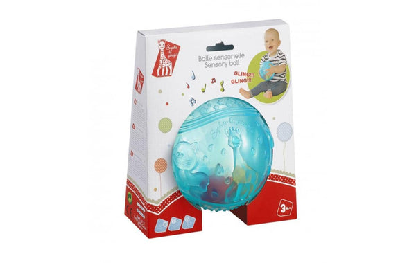 Sensorik-Ball Sophie la girafe in der Verpackung