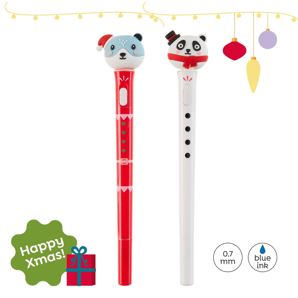 Weihnachtskugelschreiber mit Projektor – Bär