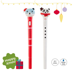 Weihnachtskugelschreiber mit Projektor – Panda