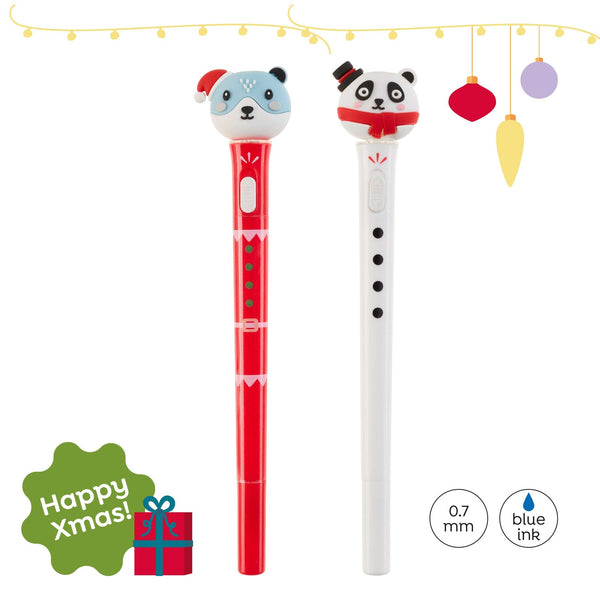 Weihnachtskugelschreiber mit Projektor – Panda