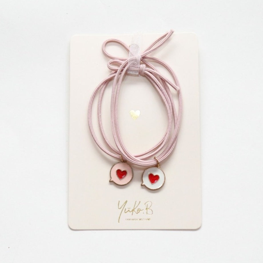 Yuko B. Haargummi-Armbänder Guess Who I Love - 2 Stück - Produktbild