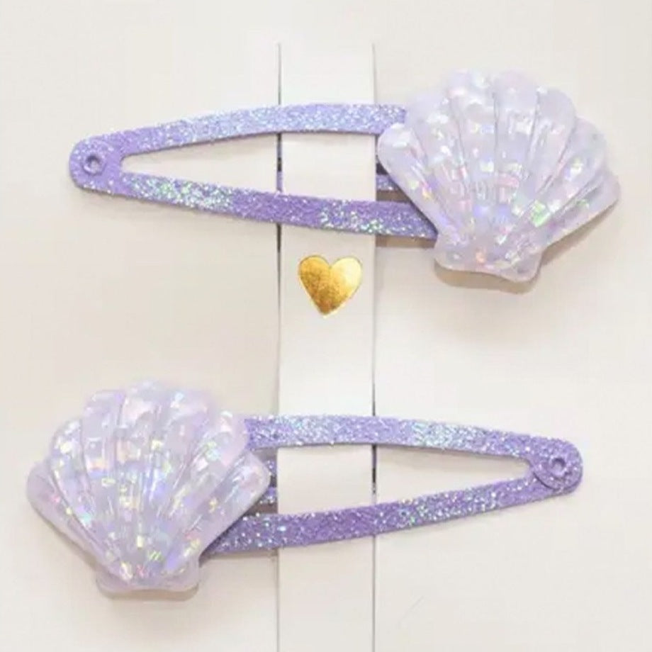 Yuko B. Haarspangen Muscheln, Lila