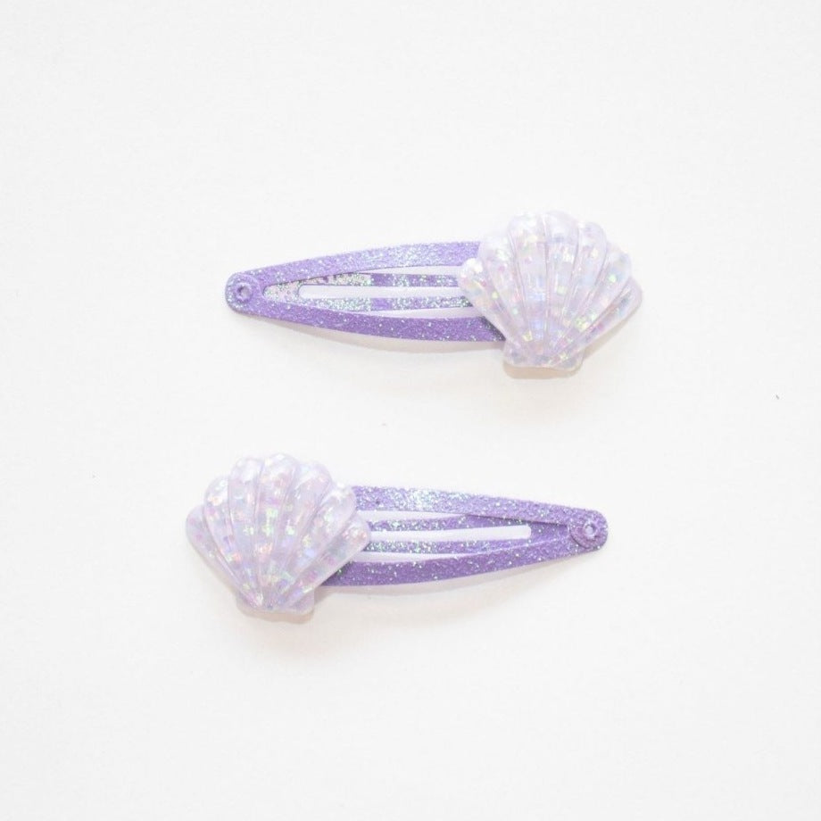 Yuko B. Haarspangen Muscheln, Lila