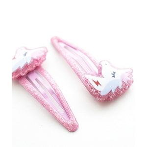 Yuko B. Haarspangen Einhörner, Glitzer-Rosa - Ansicht 2