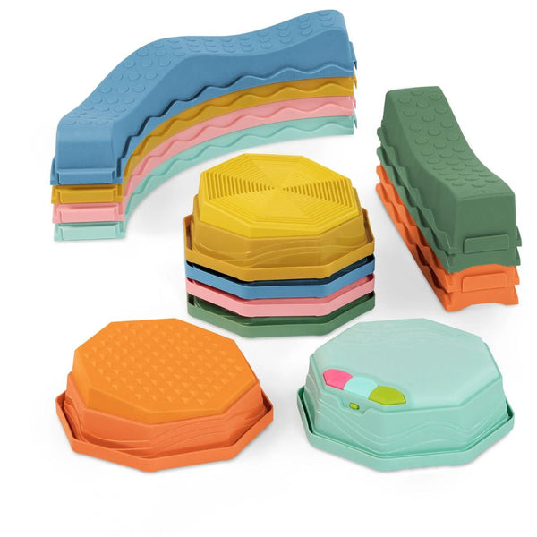 Musikalischer Sensorikpfad - Balance & Groove Set, Soft Colors (14-teilig)