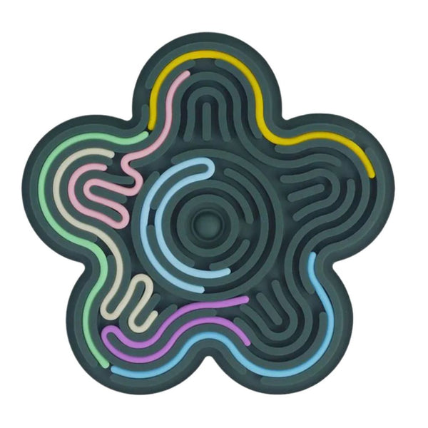 Miniland Flexihetti Blume - Silikonbasis in Blumenform mit bunten Legeteilen
