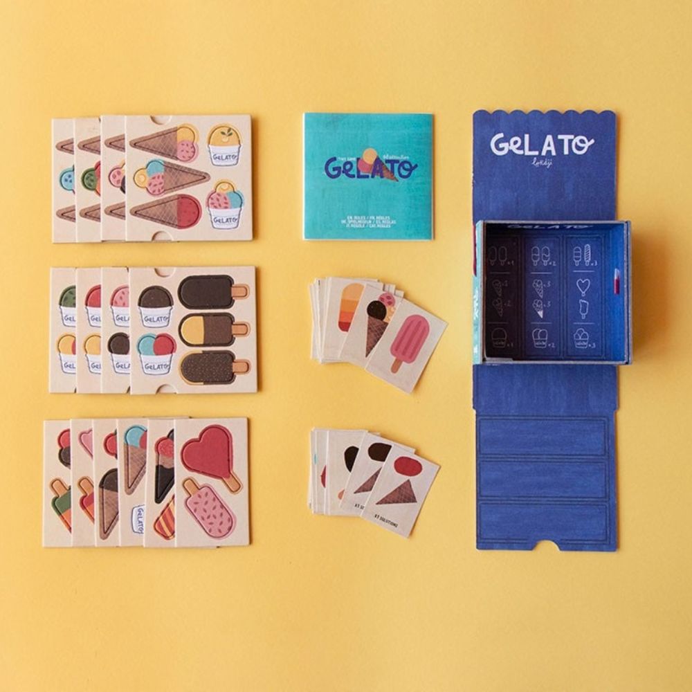 Londji Gelato - Mini-Reisespiel in der Schachtel, Vorderseite
