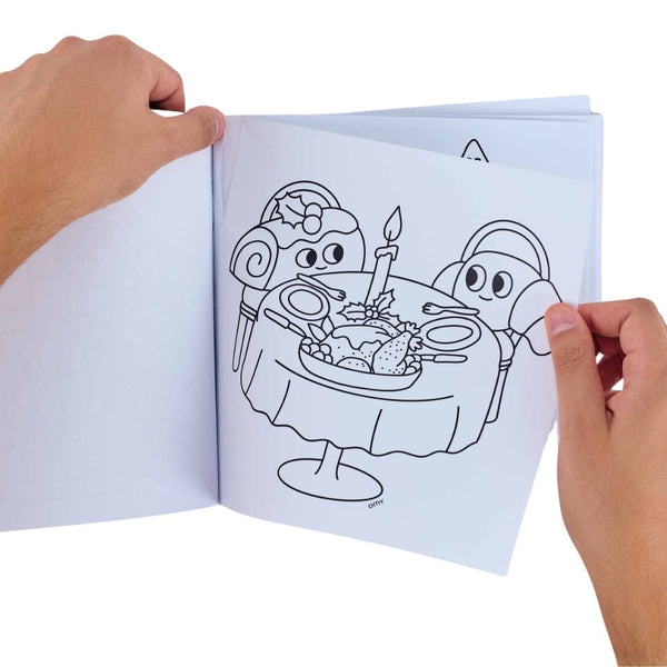 Ausmalseite im Malbuch Cozy Art Christmas von OMY