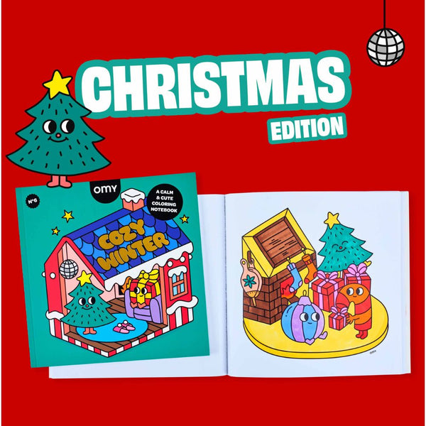 Malbuch Cozy Art Christmas von OMY mit Weihnachtsmotiven