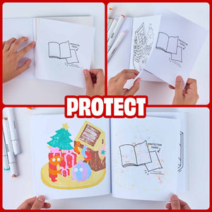 Heraustrennbare Seiten im Malbuch Cozy Art Christmas von OMY