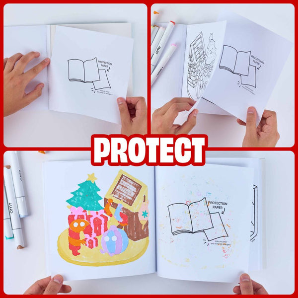 Heraustrennbare Seiten im Malbuch Cozy Art Christmas von OMY