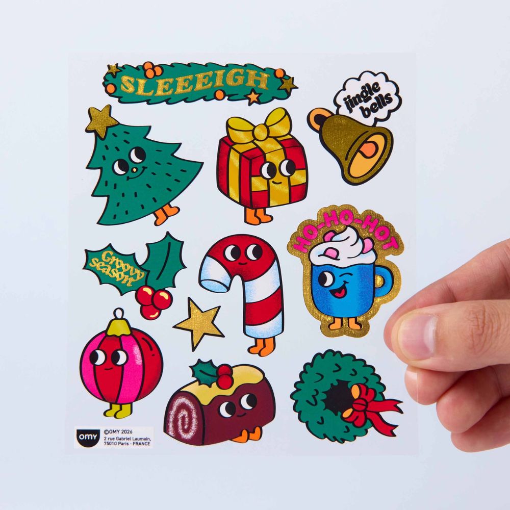 Vinyl-Sticker Christmas von OMY in der Verpackung