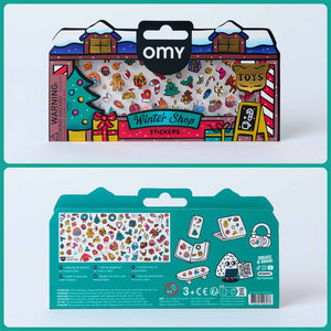 Vorder- und Rückseite der Verpackung Winter Shop von OMY