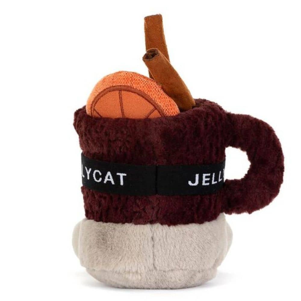 Jellycat Amuseables Mullover Spiced Drink - Plüschbecher in Bordeaux, 17 cm