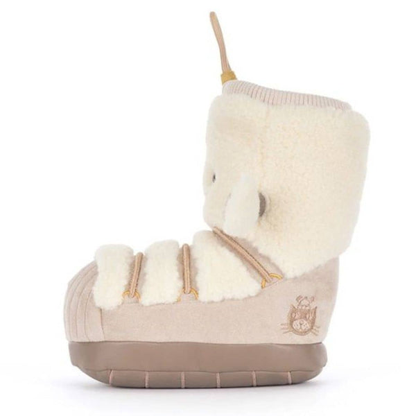 Jellycat Amuseables Perta Snow Boot - Plüsch-Schneestiefel in Creme, 21 cm - Ansicht 3