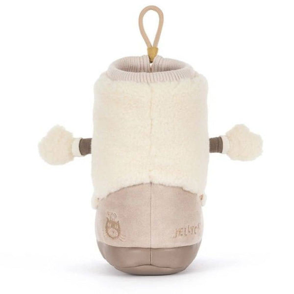 Jellycat Amuseables Perta Snow Boot - Plüsch-Schneestiefel in Creme, 21 cm - Ansicht 4