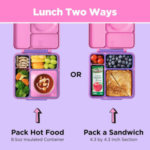 Lunchbox mit Thermoskanne OmieBox – Unicorn Pink