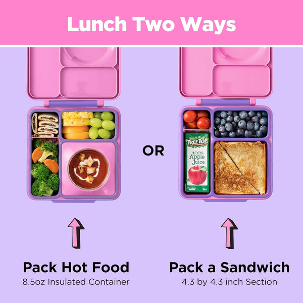 Lunchbox mit Thermoskanne OmieBox – Unicorn Pink