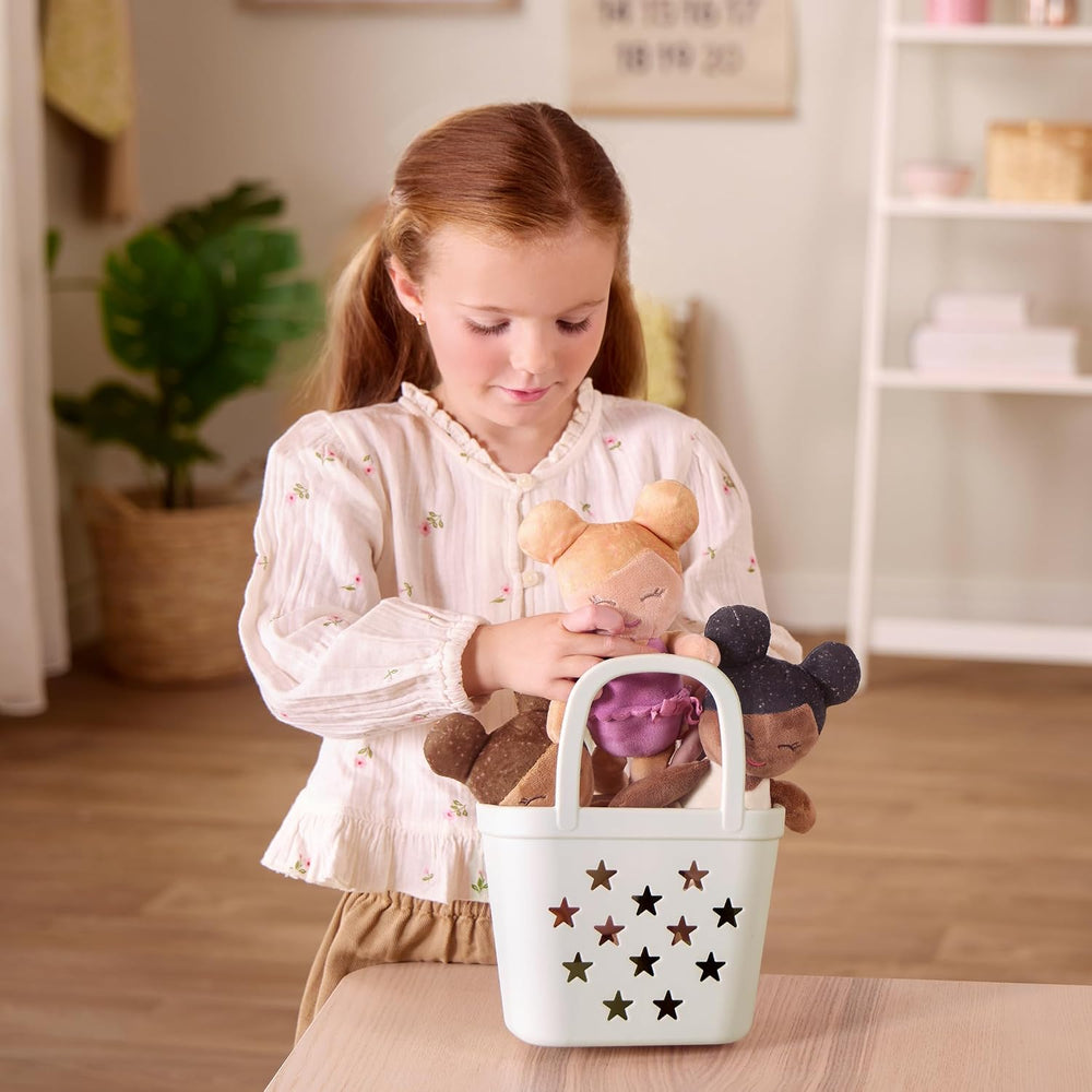 Badepuppen-Set mit Körbchen 3 Stück