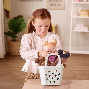 Badepuppen-Set mit Körbchen 3 Stück