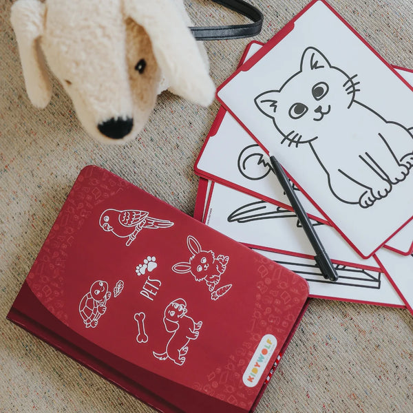 Grafik-Tablet zum Zeichnen mit Schablonen Kidydraw Mini – Haustiere