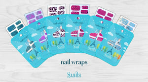 Nagellack zum Aufkleben Nail Wraps - Blue Stars