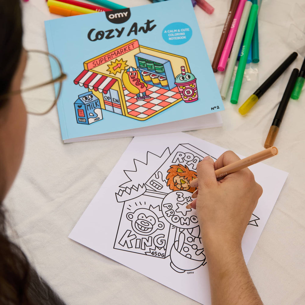 Malbuch Cozy Art – Supermarkt