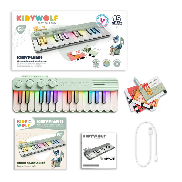Lern-Keyboard mit Leuchttasten - Kidypiano, Grün (ab 6 Jahren)