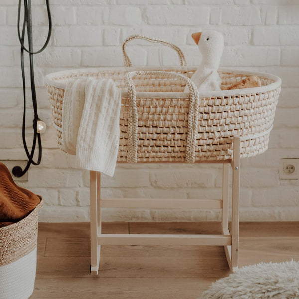 Schaukelgestell für Moseskorb – Rockingbaby Naturholz