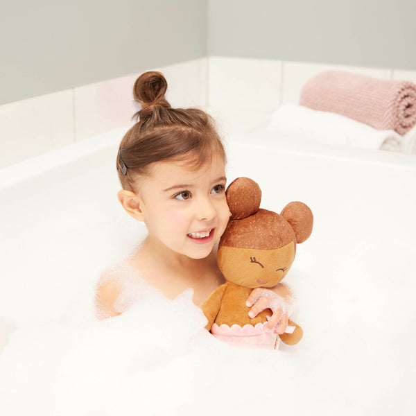Kuscheliges Badepuppe - Braune Haare