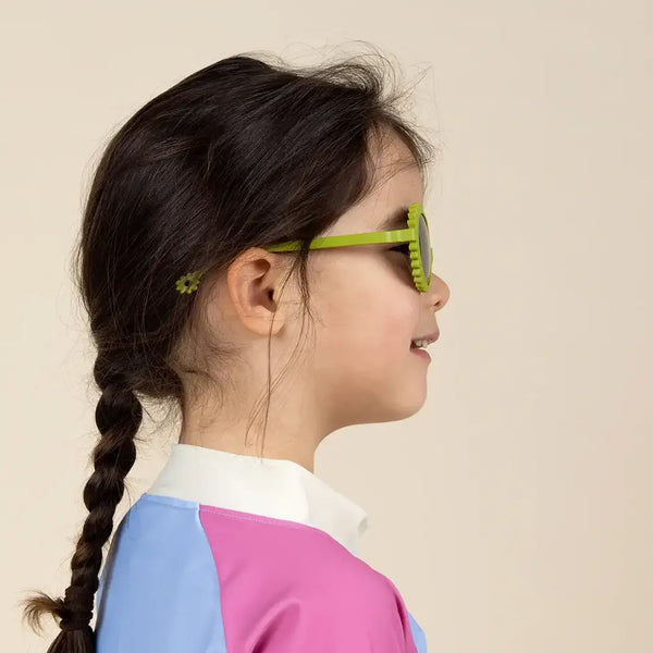 Flexible Kindersonnenbrille Fleur 0-12 Mon. - Olive