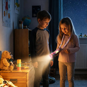 Kinder-Taschenlampe aus Silikon - Smiley World, Rosa (ab 3 Jahren)