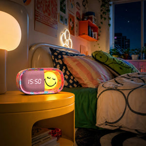 Kinderwecker mit Nachtlicht - Smiley World, Rosa (ab 3 Jahren)