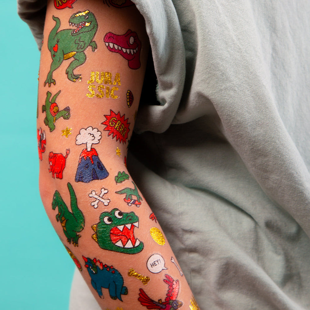 Tattoos für Kinder – Dinosaurier, 50 Stück