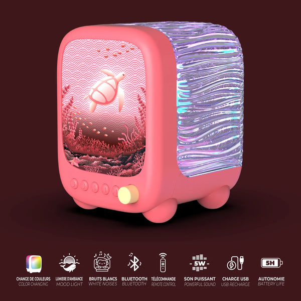 Wavy Light – Projektionslampe & Lautsprecher 3in1 Koralle