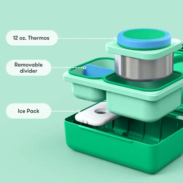 Lunchbox mit Thermosbehälter OmieBox Up - Jade Green