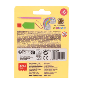 Diamant Schlüsselanhänger Bastelset Kinder mit bunten Perlen und Anleitung für kreative Bastelstunden