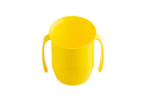 Gelber Doidy Cup von Bickiepegs mit zwei Griffen auf weißem Hintergrund Doidy Cup gelb kaufen