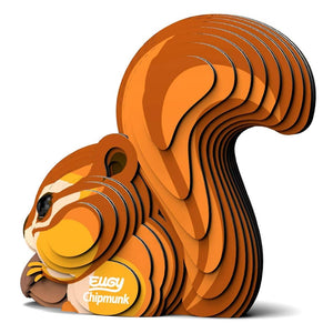 3D Öko-Puzzle Eichhörnchen von Eugy in lebendigen Farben für kreativen Spielspaß