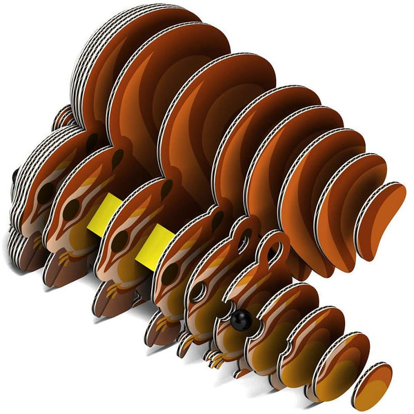 3D Öko-Puzzle Eichhörnchen von Eugy, bunt und aus umweltfreundlichem Material gefertigt