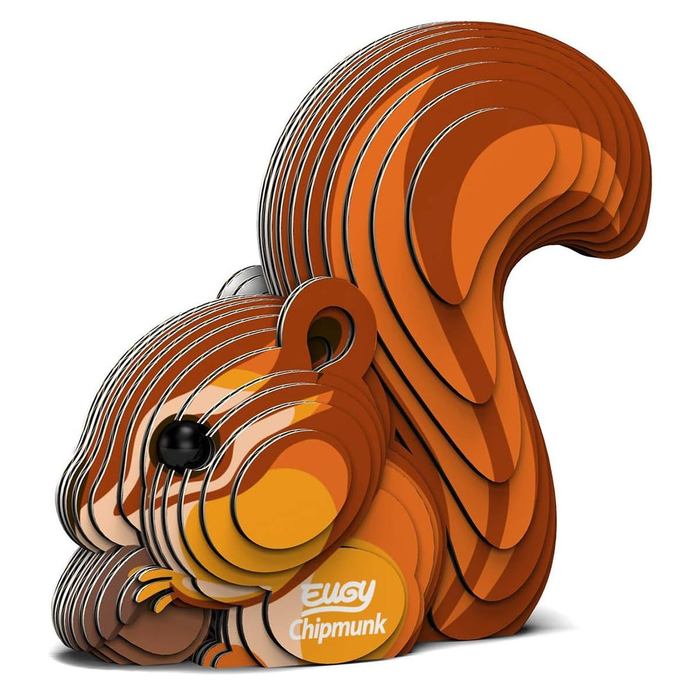 Eugy 3D Öko-Puzzle Eichhörnchen aus umweltfreundlichem Material in leuchtenden Farben