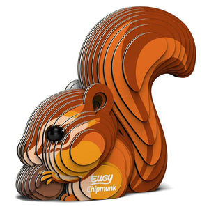 Eugy 3D Öko-Puzzle Eichhörnchen aus umweltfreundlichem Material in leuchtenden Farben