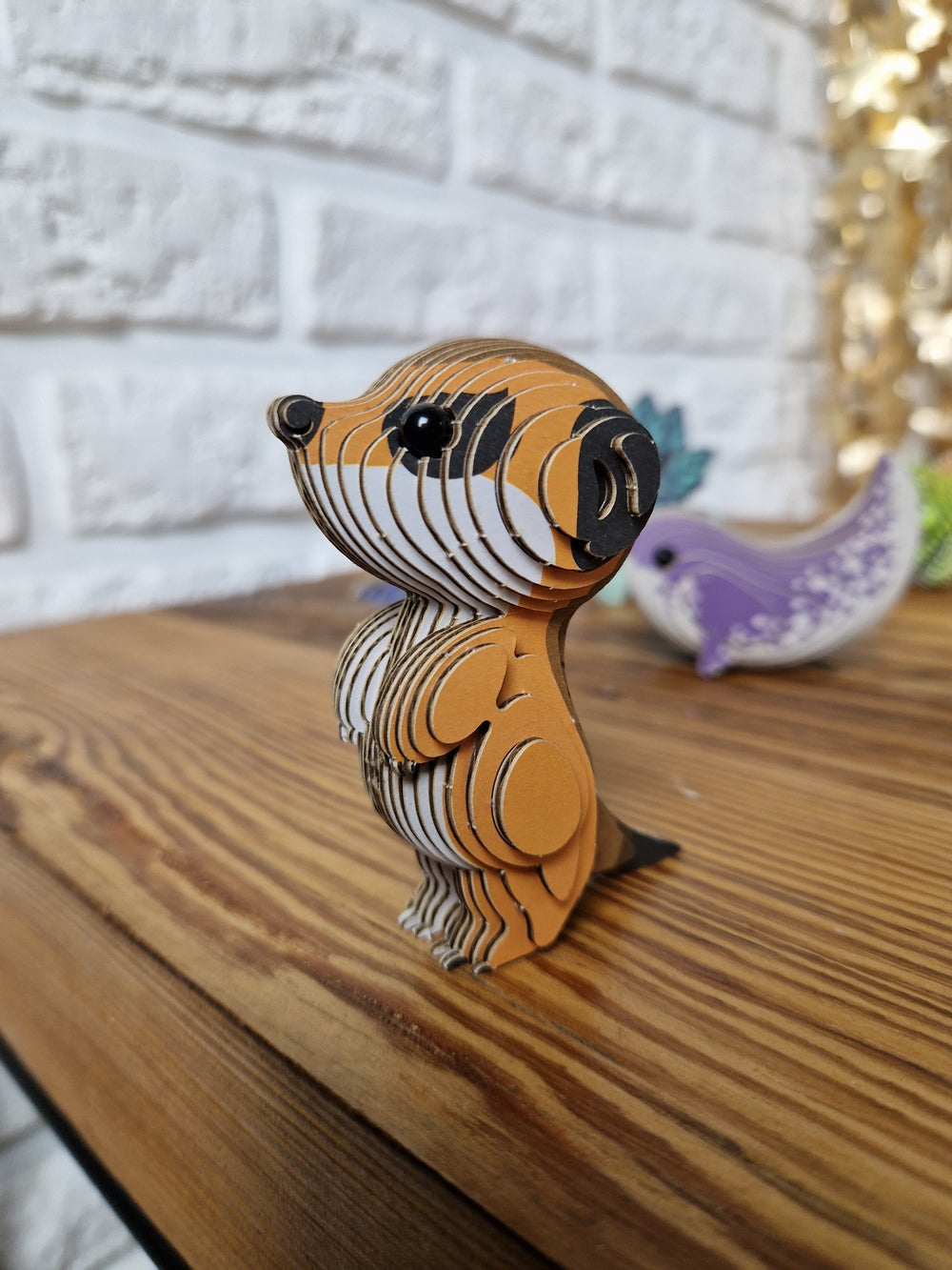 3D Öko-Puzzle Erdmännchen von Eugy, kinderfreundliche Puzzlestücke für kreativen Spielspaß